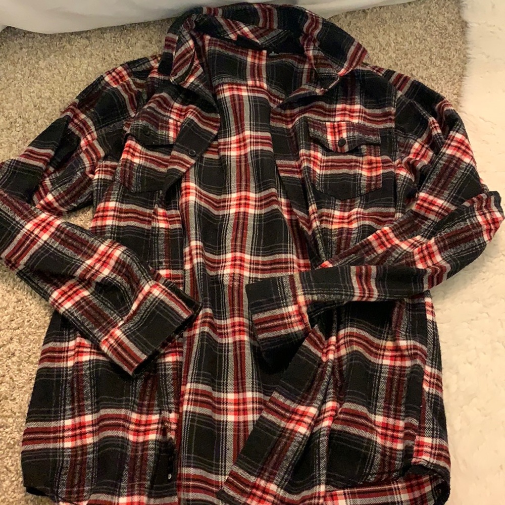 Oversized tailgate flannel